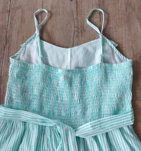 Pásikavé zelenobiele letné šaty, orsay,m