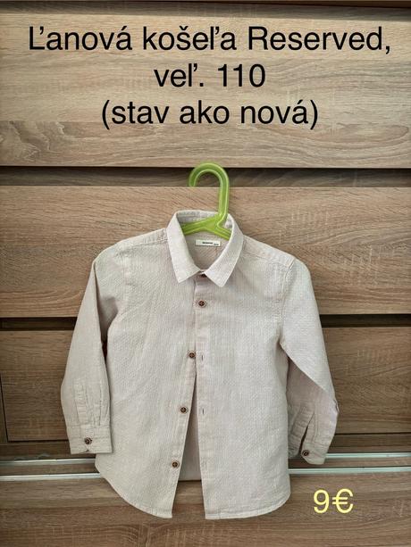 Ľanová košeľa safari reserved, veľ. 110, reserved,110