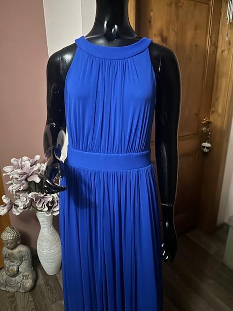 Modré dlhé šaty zn. chantall, chantall,40 / l / m