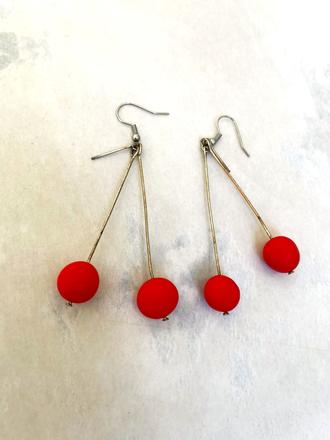 Náušničky - čerešne, 