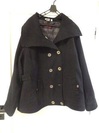 Zimný čierny kabát, nkd,48