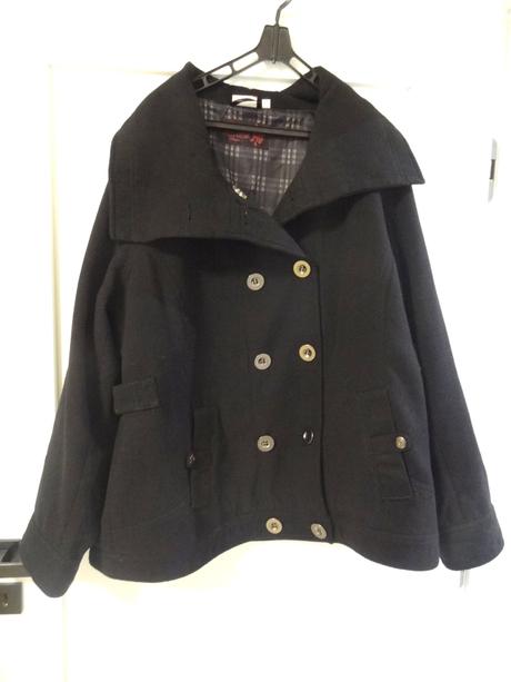 Zimný čierny kabát, nkd,48