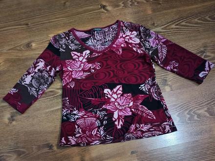 Tričko bordové so vzorom, street one,40