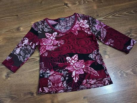 Tričko bordové so vzorom, street one,40