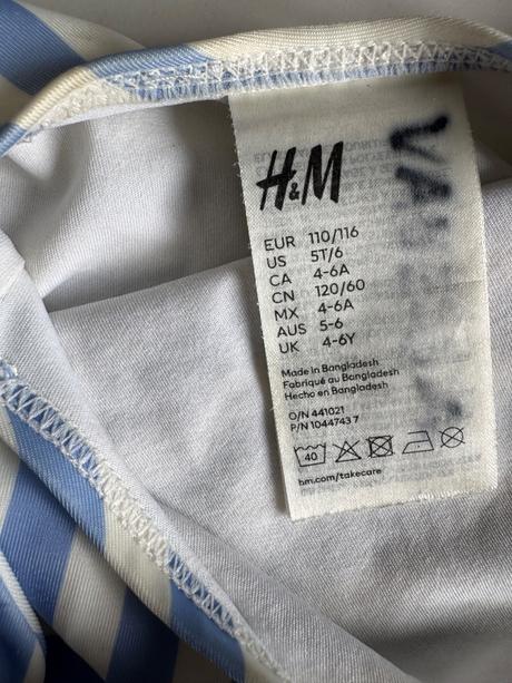 Krásne plavky v námorníkom style 116, h&m,116