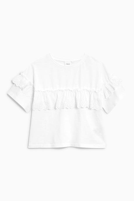 Biela čipková blúzka next uk, next,122 / 128 / 146
