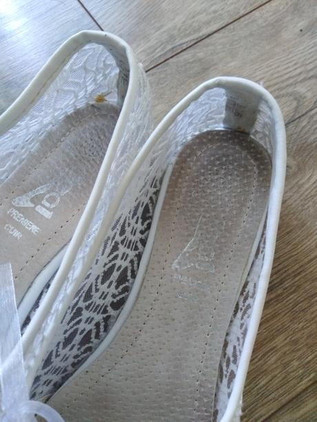 Biele krajkové balerínky 35/36, 35