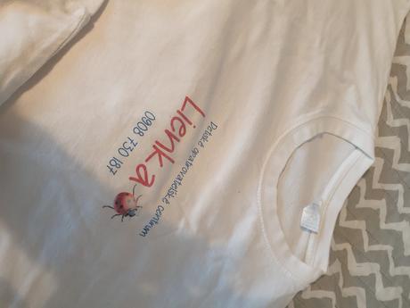 2 bavlnené tričká lienka do jasličiek v. xxl, xxl