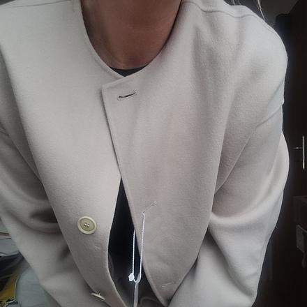 Maxmara beige coat in virgin woll, l