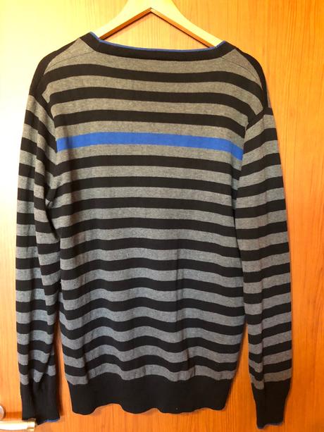 Prúžkovaný pánsky sveter, fishbone,l