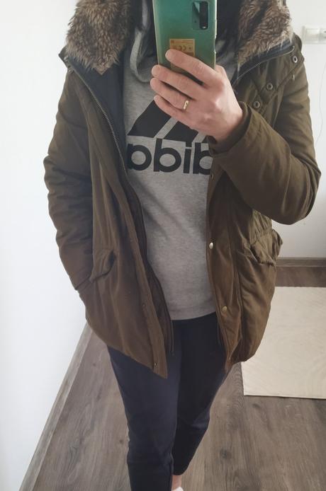 Predĺžená zimná bunda s/m, pull&bear,s