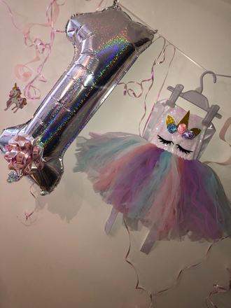 Tutu šaty jednorožec 1r., 80