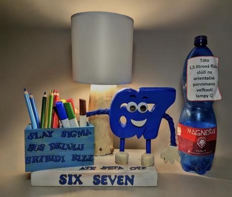 Ručne robená six seven lampa, 