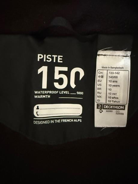 Zimná chlapčenská lyžiarska bunda decathlon wedze, wedze,140