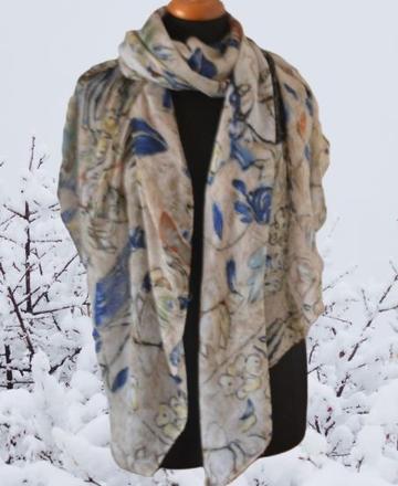 Dámsky vintage art scarf, 