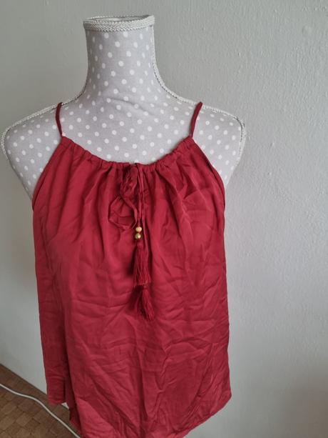 Červenohnedý tričkovinový top orsay l, orsay,l