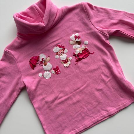 Dievčenský rolák poodle tmavoružová, 104 / 140 / 152