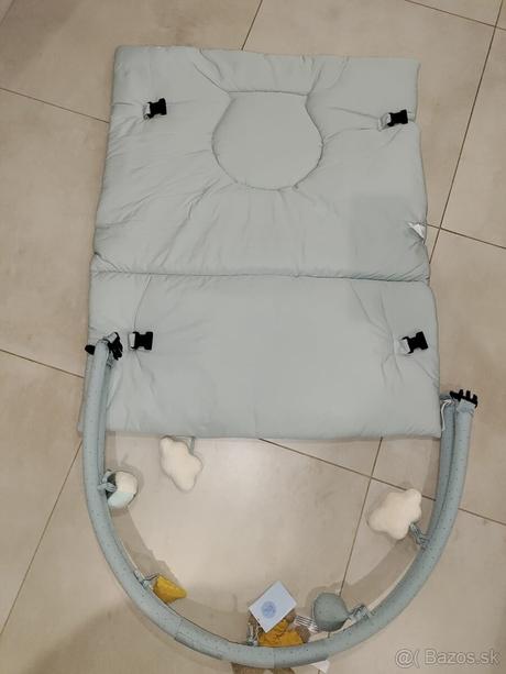 Deka pre bábätka s hrazdou/medvedík ben - modra, 