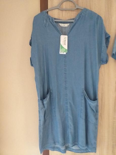 Nové rifľové/džínsové šaty 38 tencel/lyocell 38, f&f,38