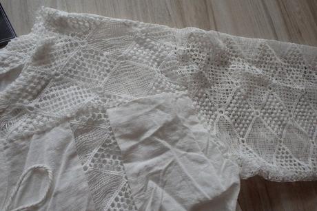 Blúzka s čipkou bielo maslovej farby, v. xl/xxl, xl