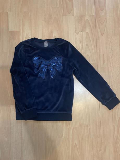 Jemná flisová mikina s mašľou, pepco,128