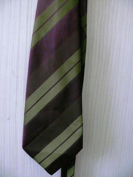 Pánska kravata fialová/burgundy/olivová, 