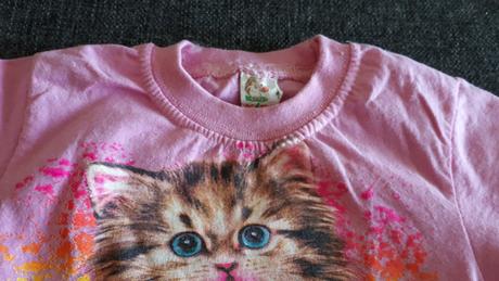 Ružové tričko s mačičkou, 80