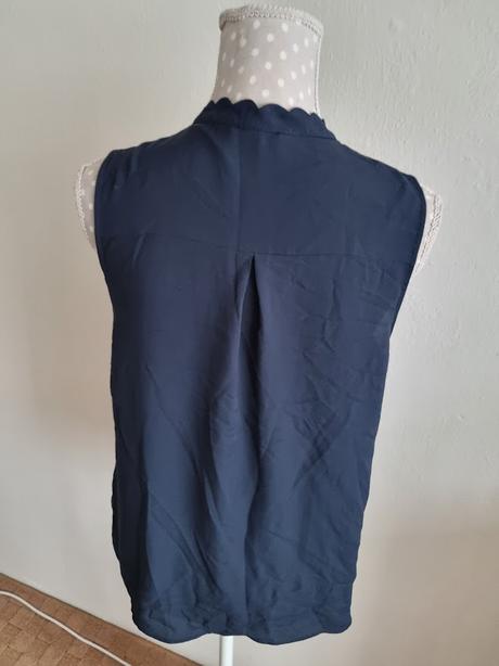 Modrá padavá blúzka/top h&m veľ. 40, h&m,40