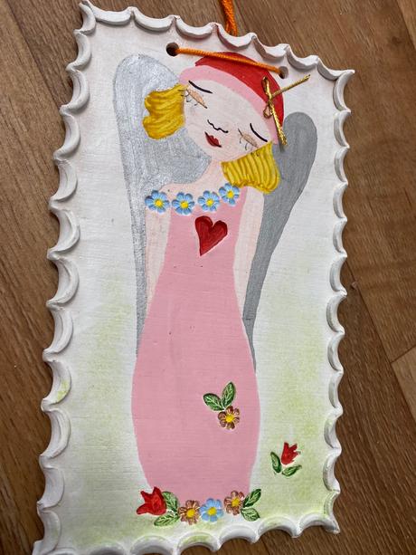 Krásny miniobrázok anjel víla šťastie a láska,