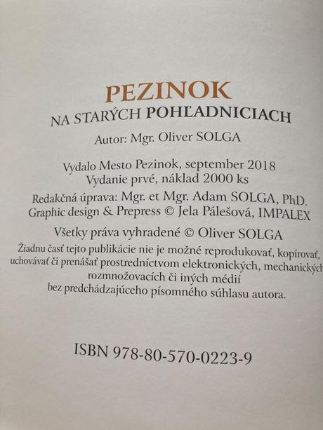 Pezinok na starých pohľadniciach o.solga (2018),