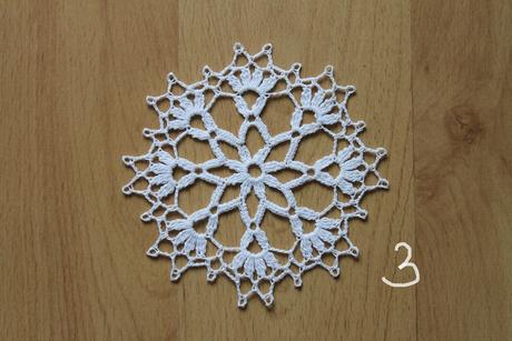 Háčkované vianočné vločky,