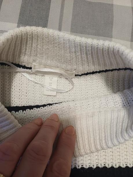 Prúžkový oversize sveter h&m č.xs,s,m, h&m,m