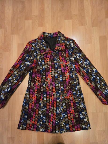 Farebný vlneny kabat m, m