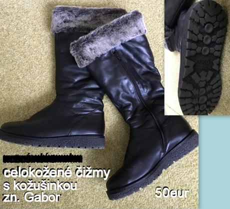 Zimné celokožené čižmy veĺ.38 zn. gabor, gabor,38