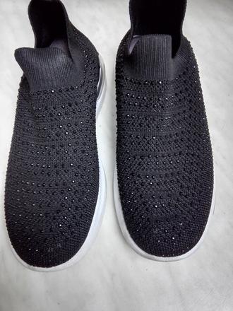 Topánky dámske čierne nazuvacie vel.38, 38