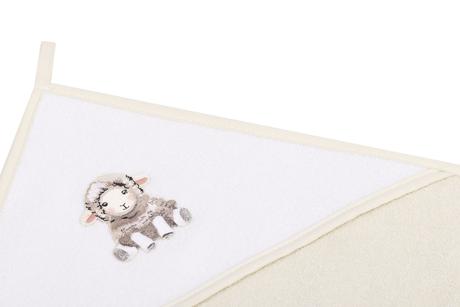 Akuku detská osuška s kapucňou ovečka 80x80 cm,