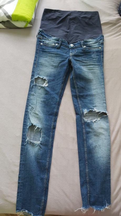 Tehotenské rifle, h&m,xs