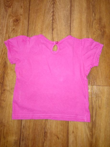 Ruzove bavlnene tričko f&f 9-12m top stav, f&f,80