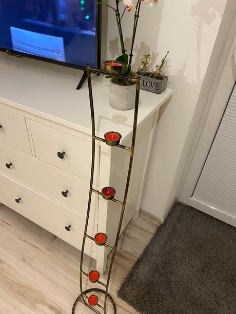 Nádherný dizajnový svietnik 121 cm na 6 sviečok,