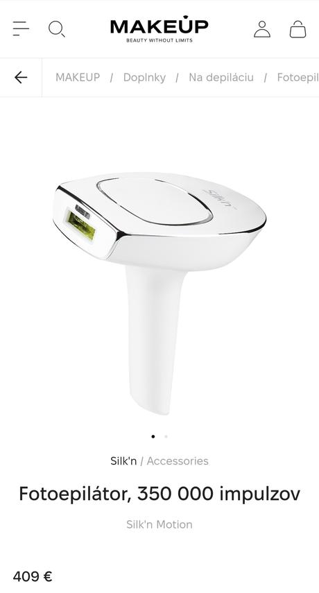 Silk'n motion laserový epilator, 