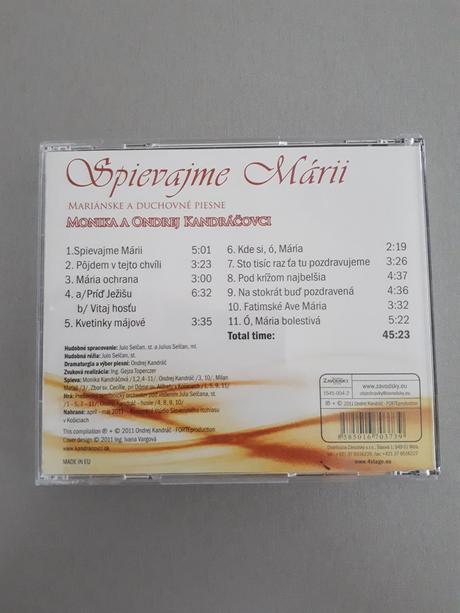 Nové cd - spievajme márii,