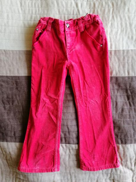 Červené menčestráky v.110, marks & spencer,110