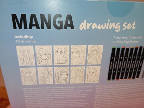 Manga set fixky s omaľovánkami, 