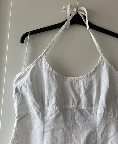 Biele šaty ľanová zmes, 40