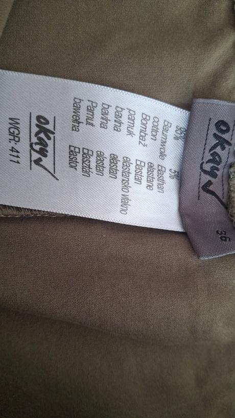 Dámske zelené khaki leginy okay, okay,36