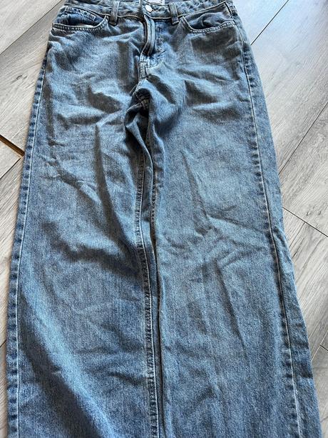 Wide leg modré rifle, sinsay,xs