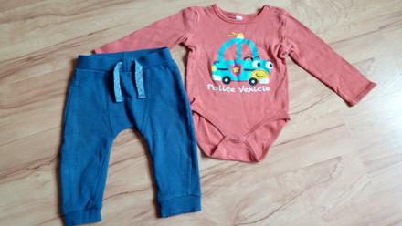 Tepláčiky + bodynko, f&f,80