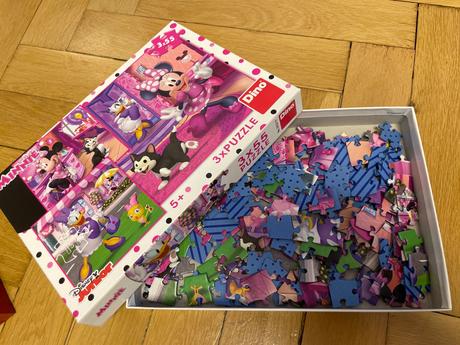 Puzzle 2xfrozen 4+ & puzzle 3xminnie od 5+, 