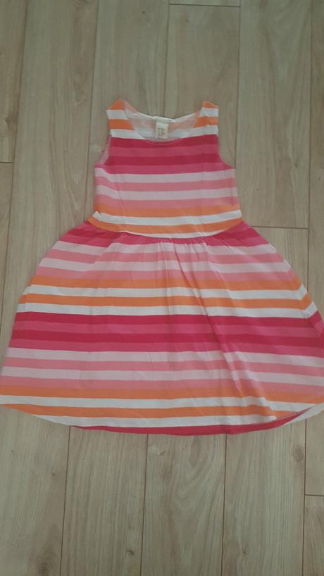 Farebne pasikove saty, h&m,110