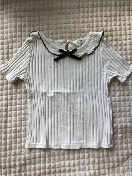 Tričko s mašľou 110/116, h&m,110